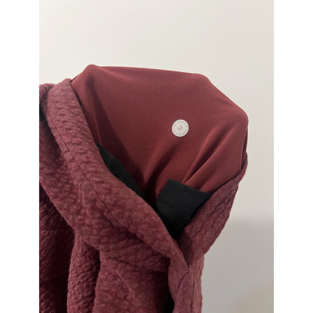 Lululemon Textured Training Sweatshirt & Shorts Set - Men's Burgundy Size Medium - Picture 11 of 11